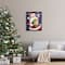 Stupell Industries Vintage Jolly Santa Window Framed Floater Canvas Wall Art